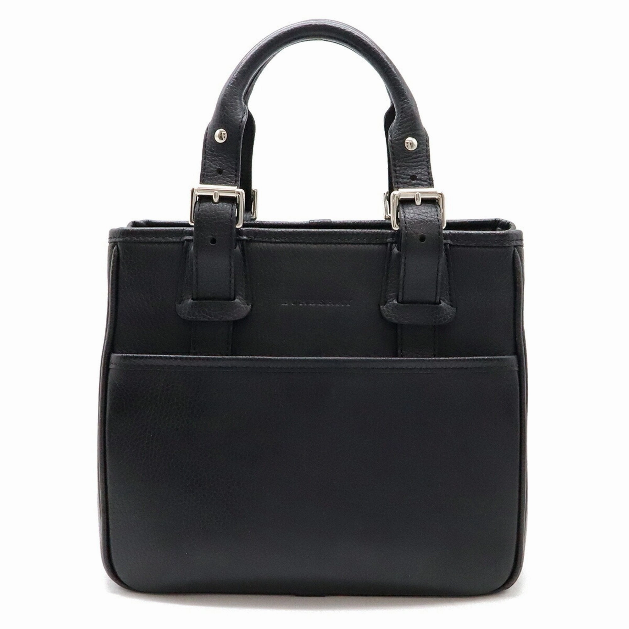 Burberry Leather Handbag Tote Bag (Pre-Owned)