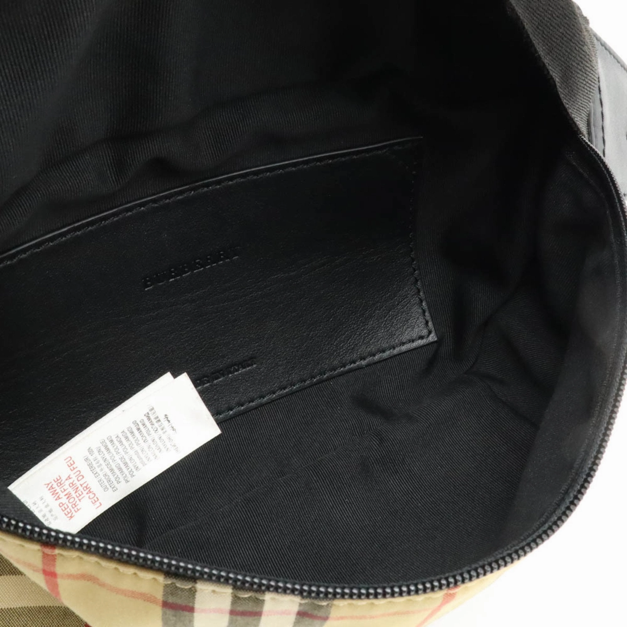 Burberry  Nylon Leather Fanny Pack Pouch Sling Bag (Pre-Owned)
