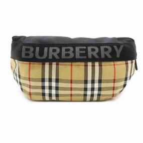 Burberry  Nylon Leather Fanny Pack Pouch Sling Bag (Pre-Owned)