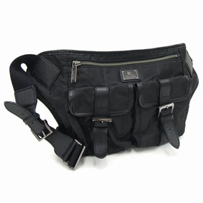 Burberry  Nylon Leather Fanny Pack Sling Bag (Pre-Owned)