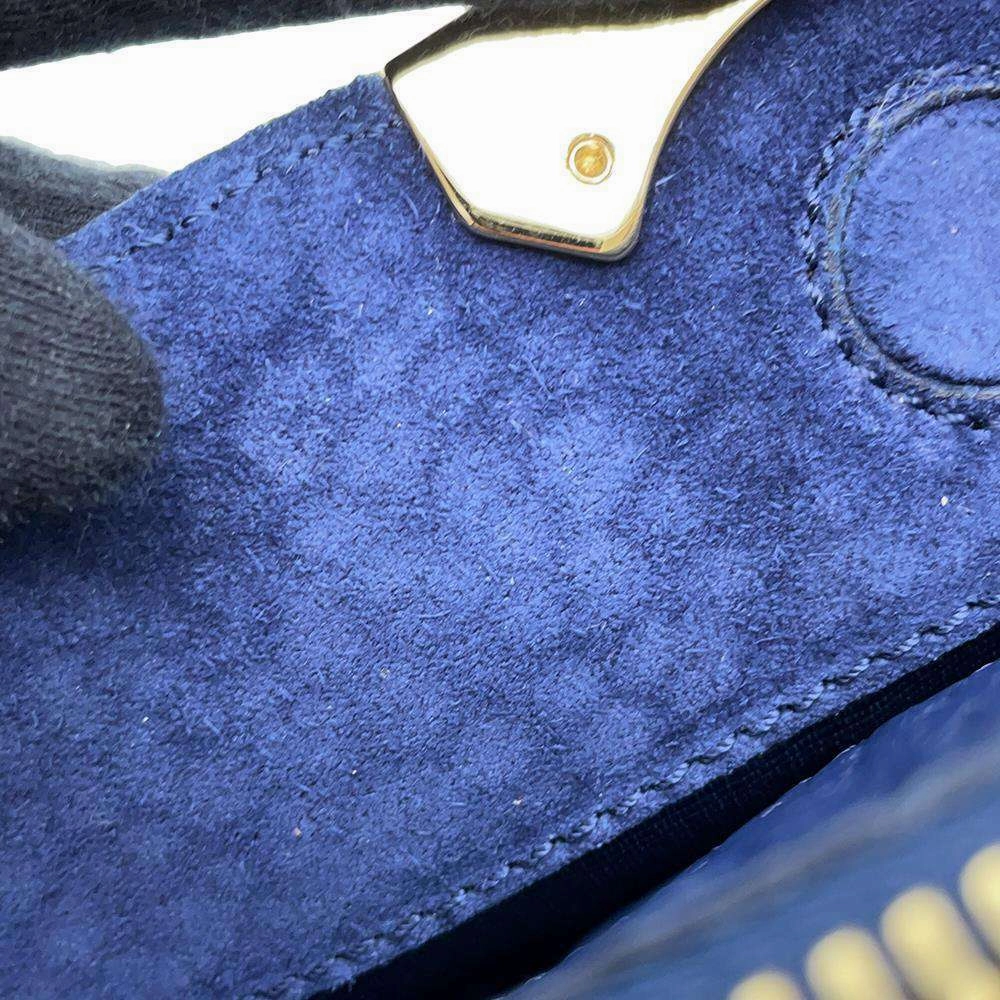 BURBERRY Shoulder Bag Blue Leather