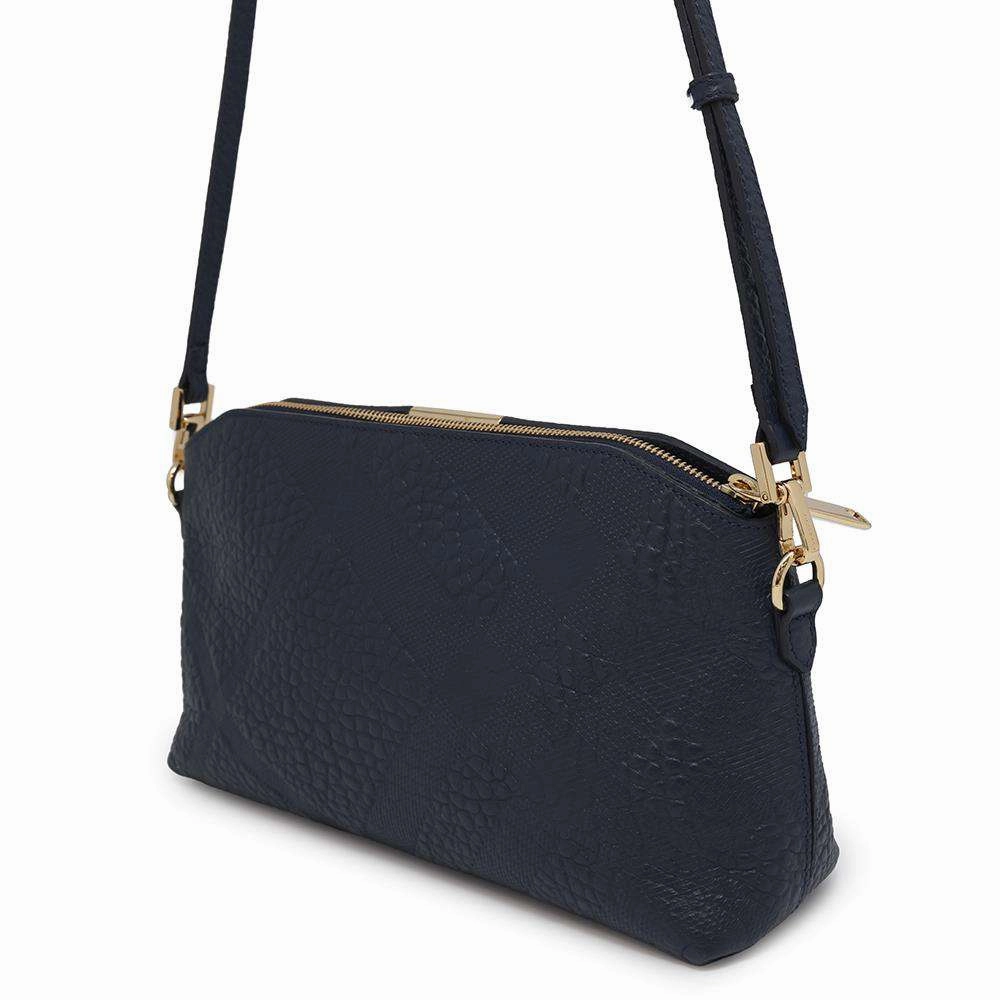 BURBERRY Shoulder Bag Blue Leather