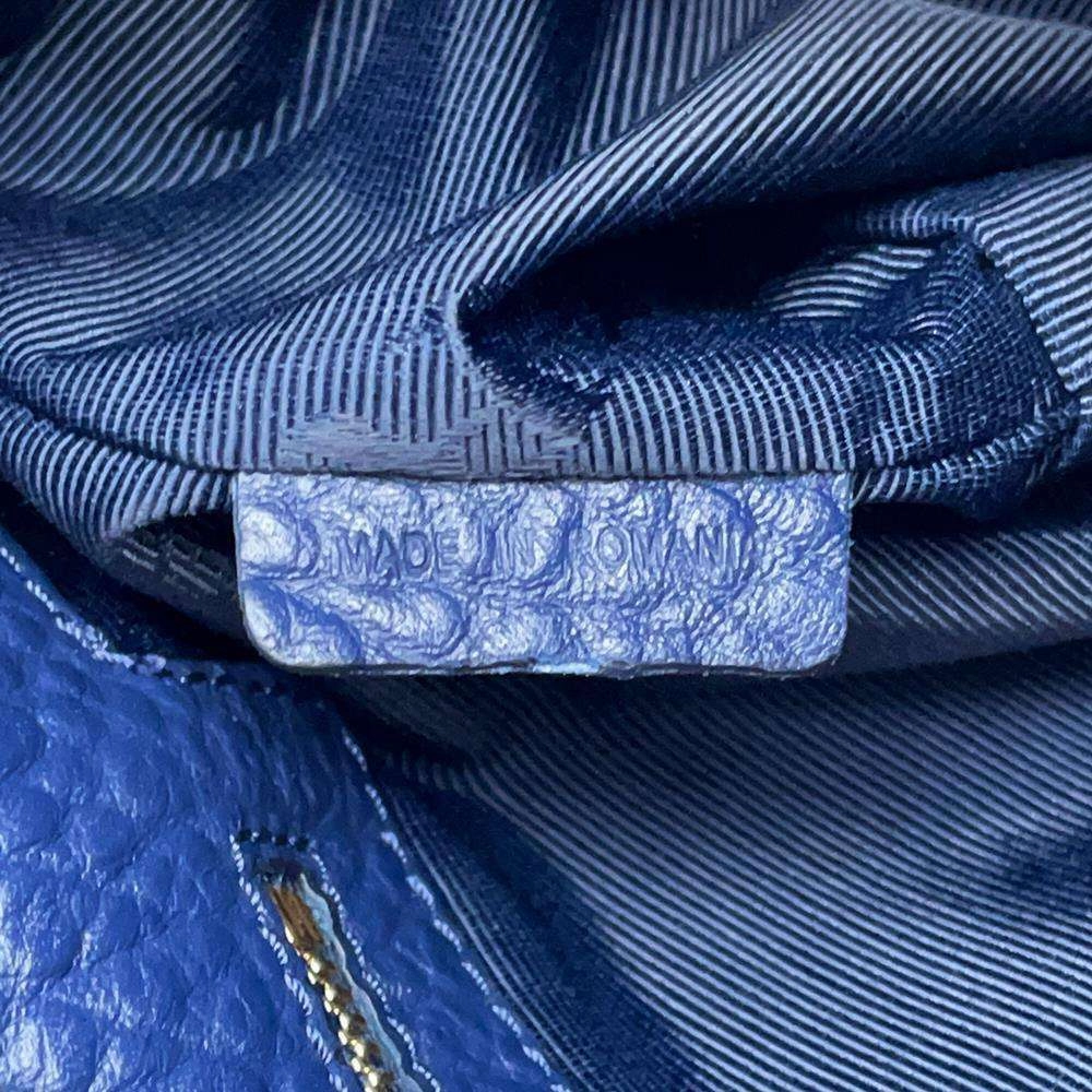 BURBERRY Shoulder Bag Blue Leather