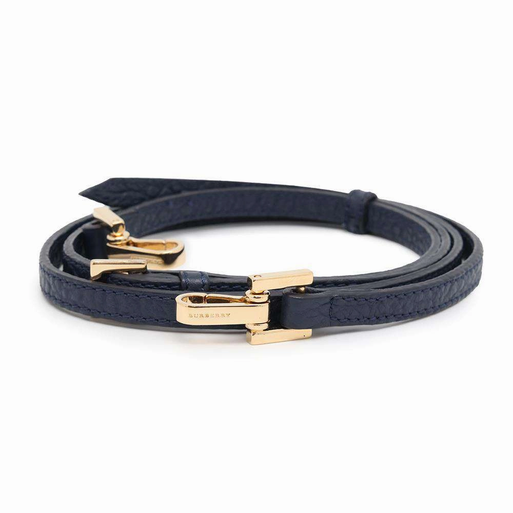 BURBERRY Shoulder Bag Blue Leather