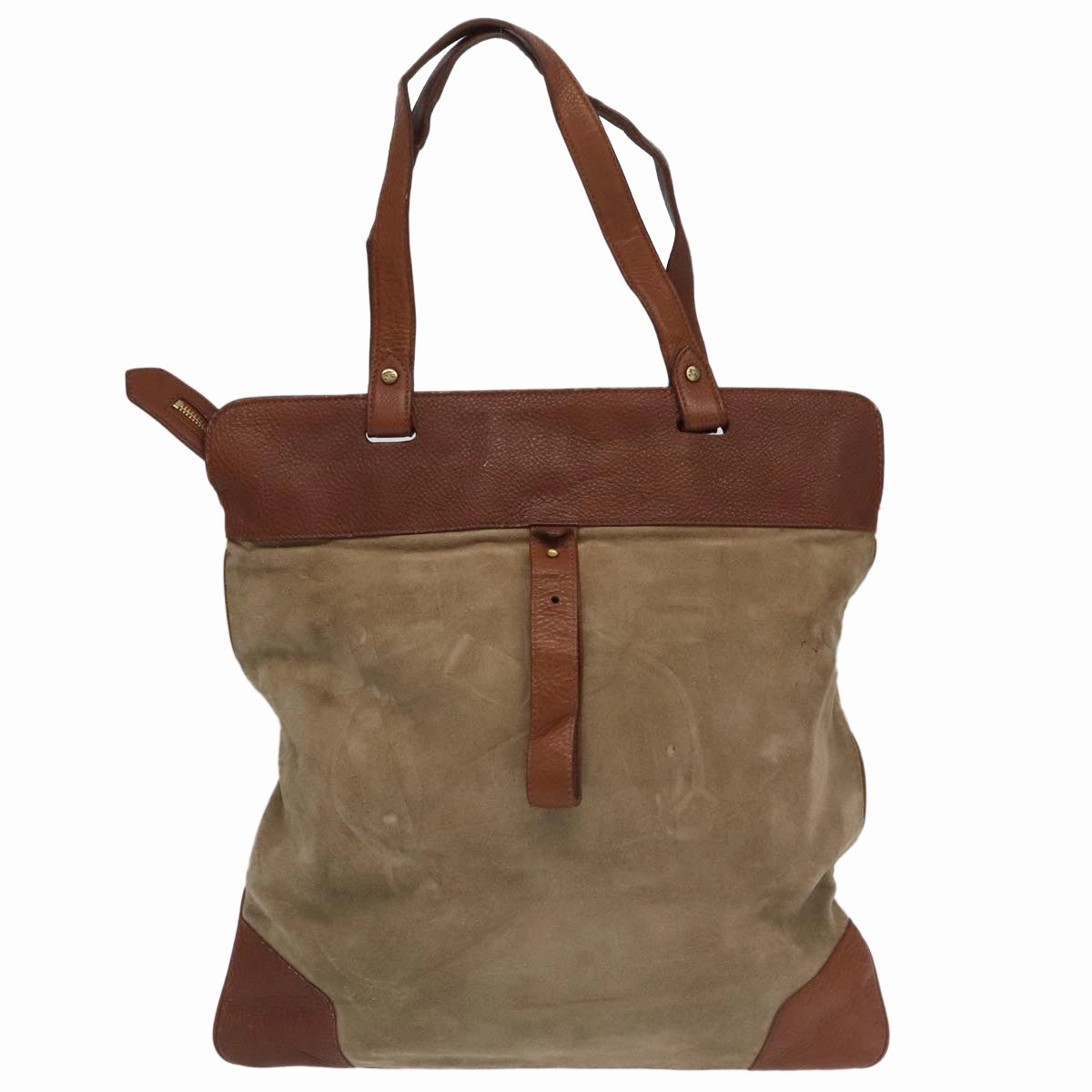 Burberry  Suede Tote Bag (Pre-Owned)