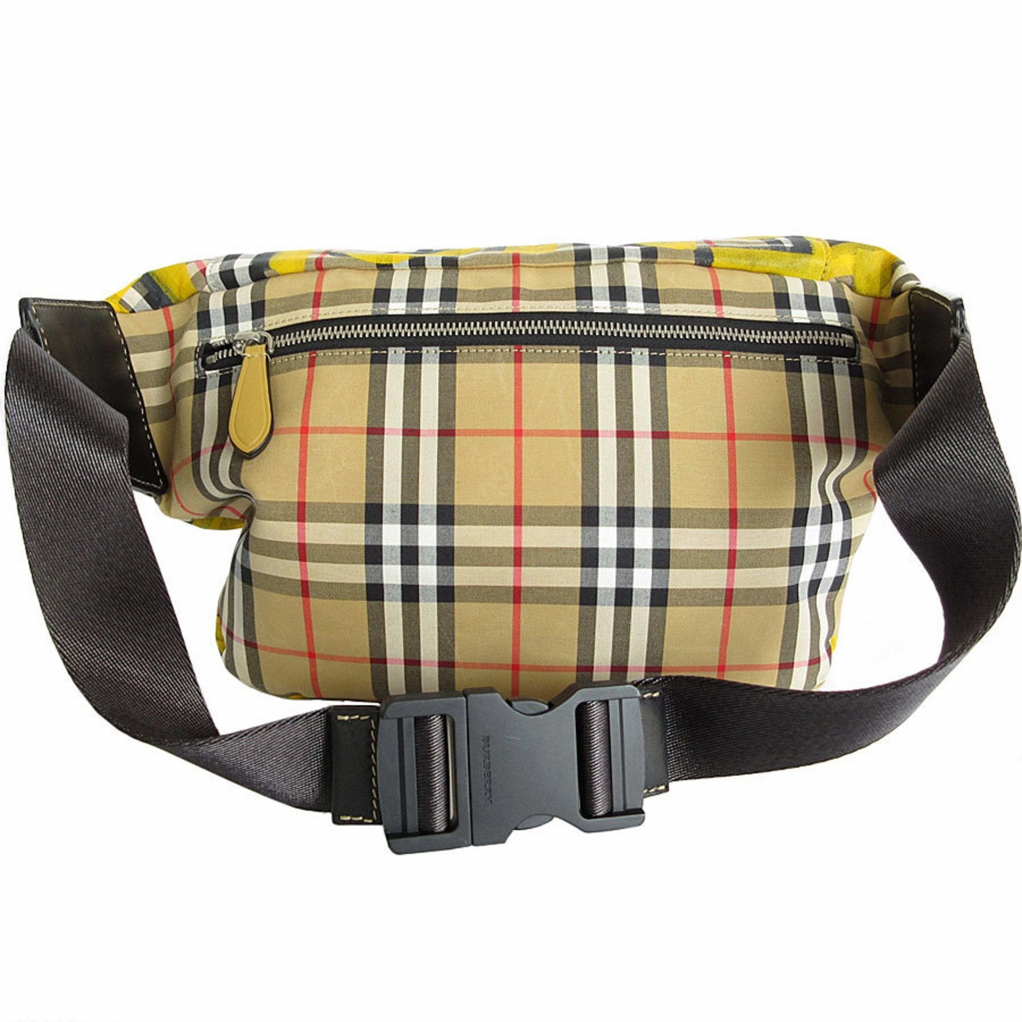 Burberry yellow Nylon Leather Sling Bag (Pre-Owned)