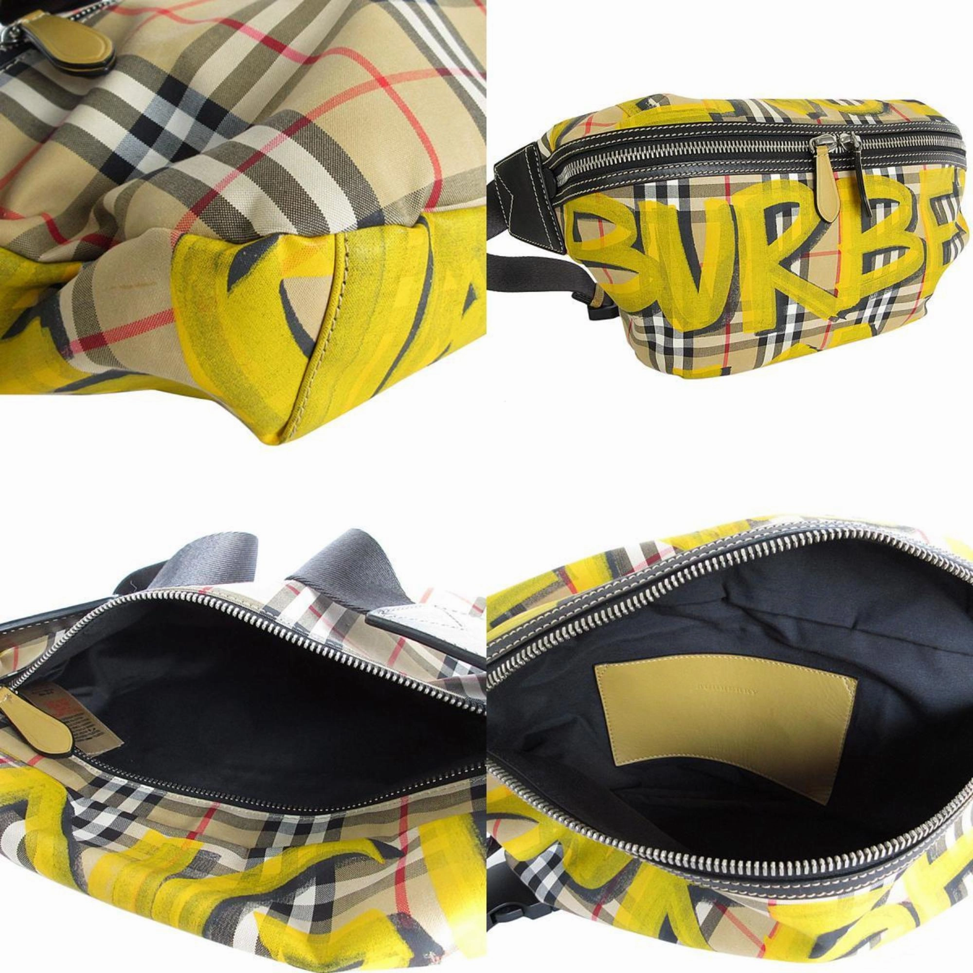 Burberry yellow Nylon Leather Sling Bag (Pre-Owned)