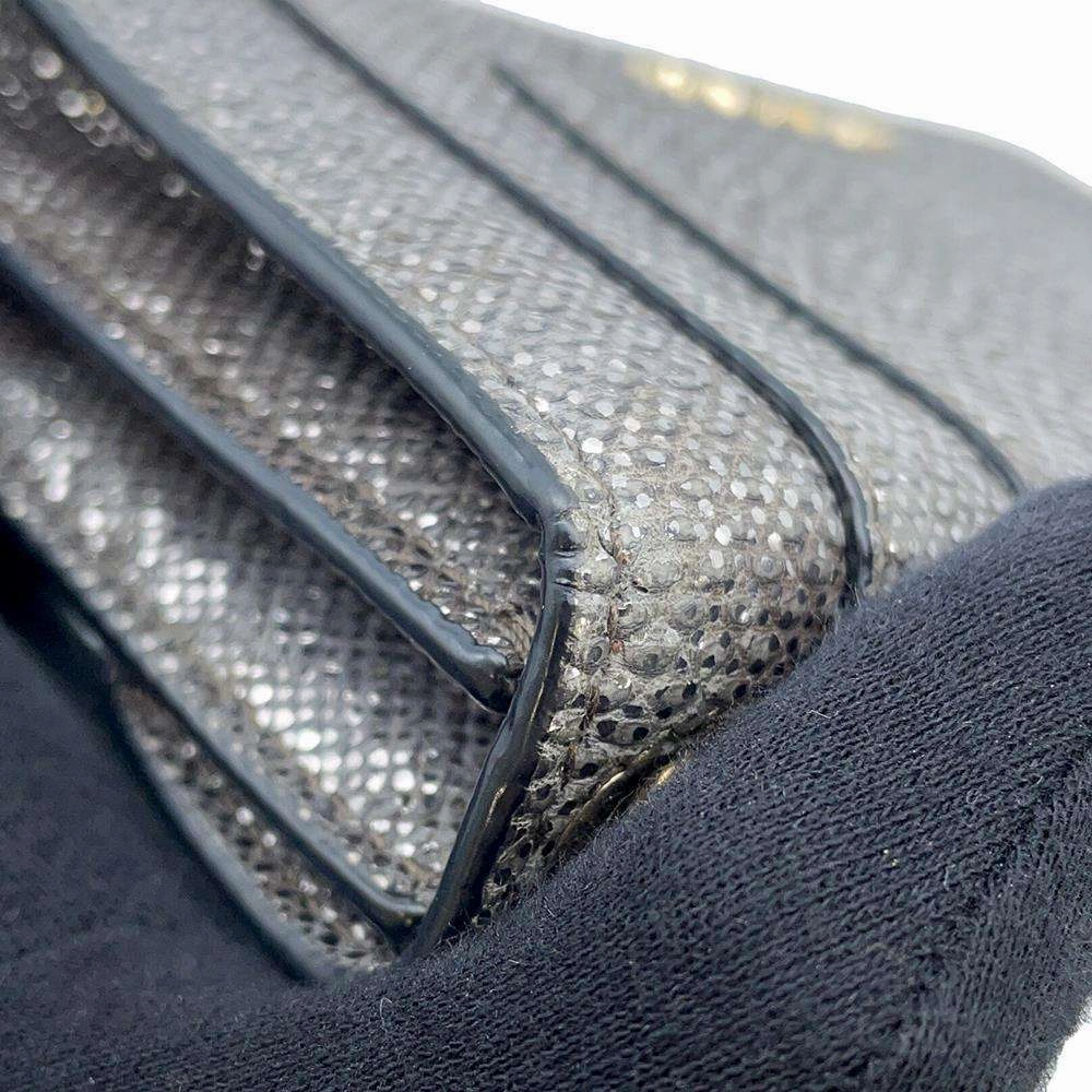 BVLGARI Serpenti Shoulder Bag Silver/Gray Leather