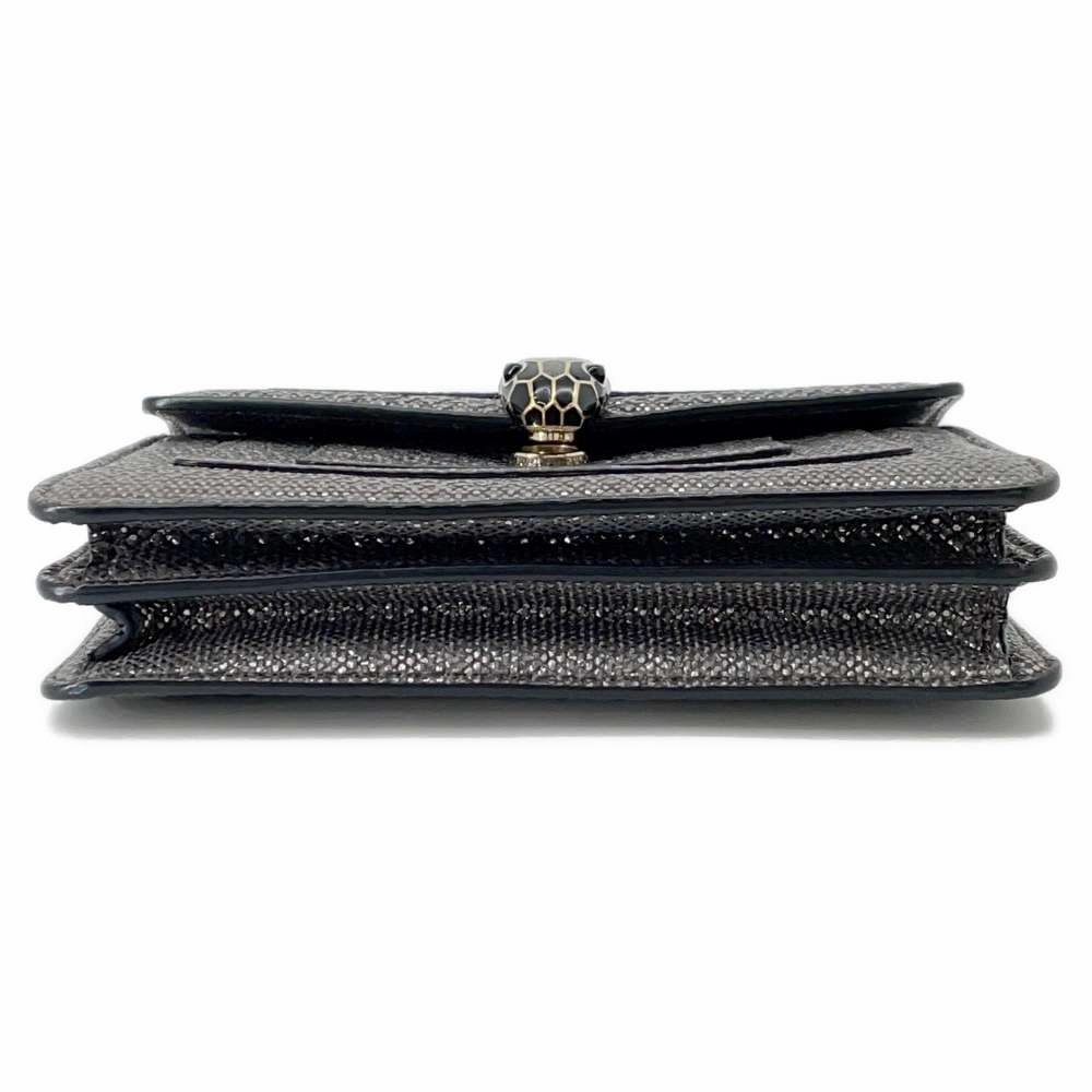 BVLGARI Serpenti Shoulder Bag Silver/Gray Leather