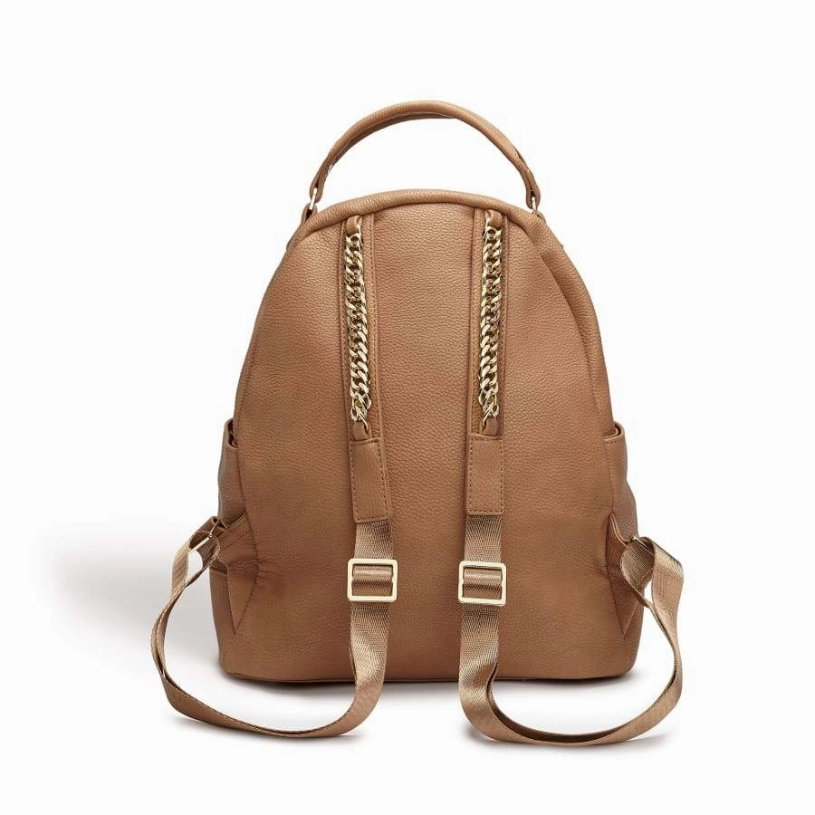 Camberwell Quilted Vegan Leather Backpack | Brown