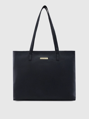 Caprese Amayra Large Black Laptop Tote Bag
