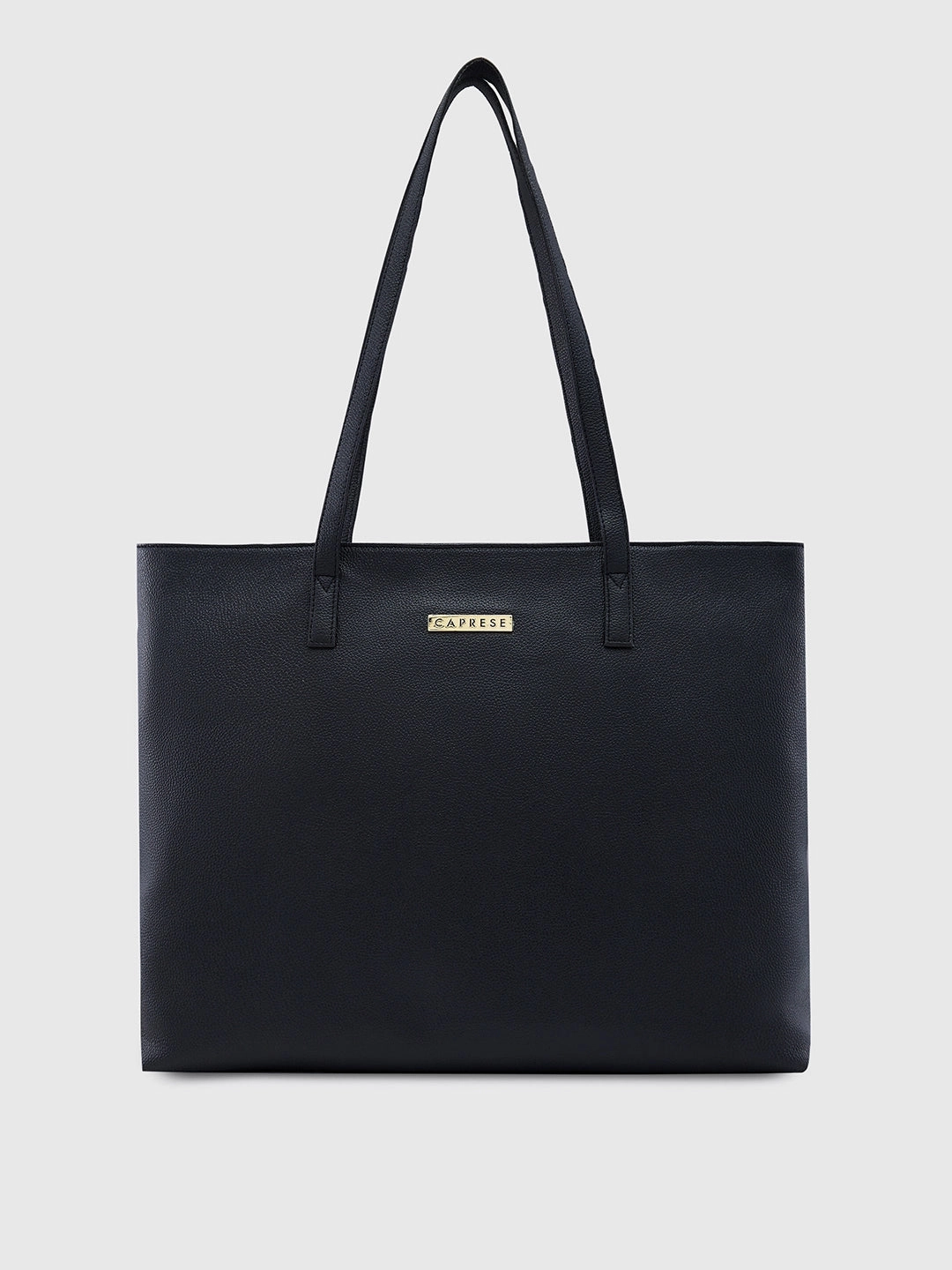 Caprese Amayra Large Black Laptop Tote Bag