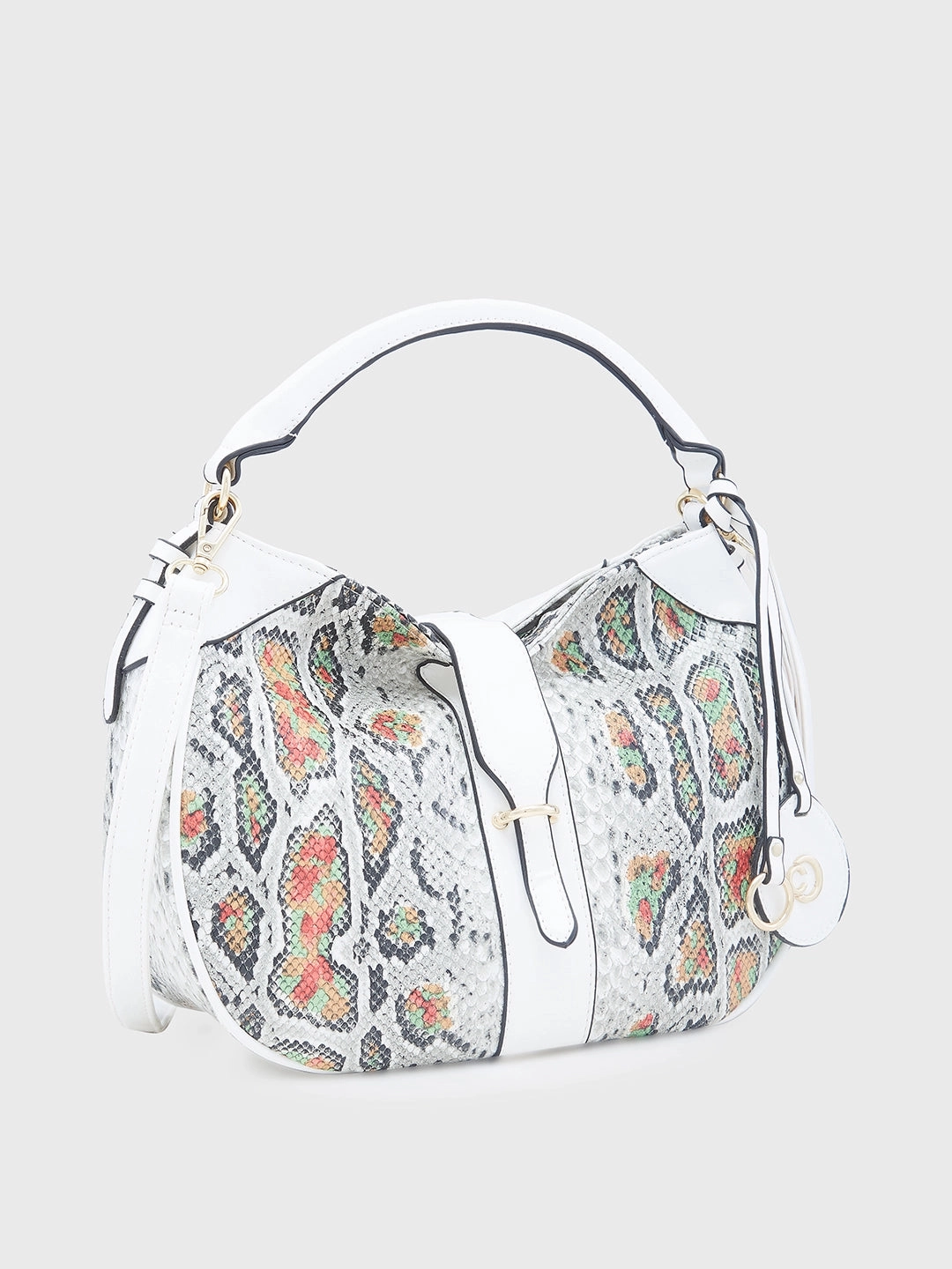 Caprese Archie Medium White Hobo Bag