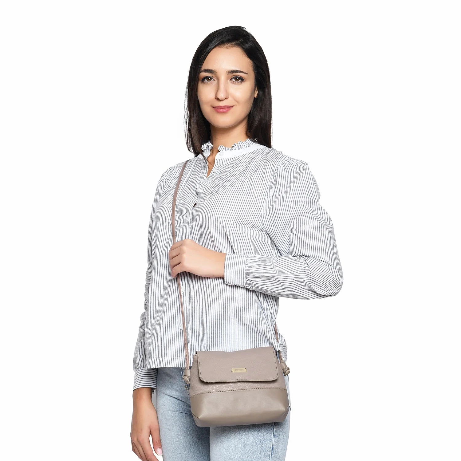 Caprese Aura Small Soft Pink Sling Bag