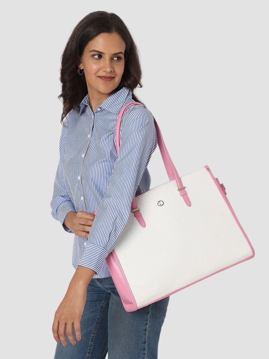 Caprese Aurora Large Pink Laptop Tote Bag