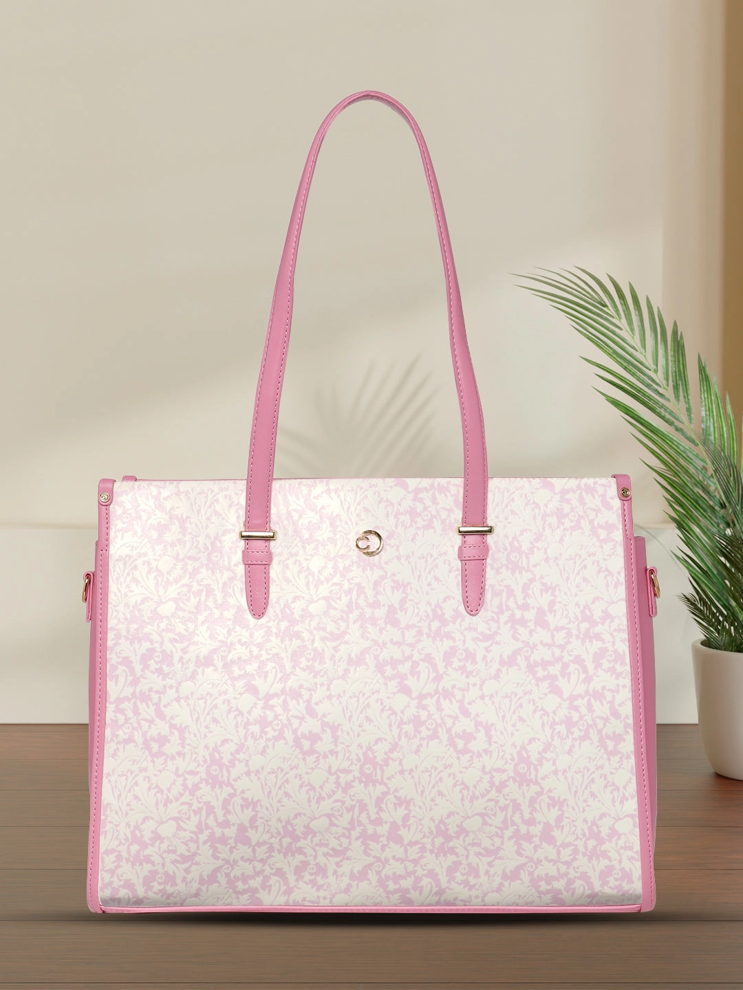 Caprese Aurora Large Pink Laptop Tote Bag