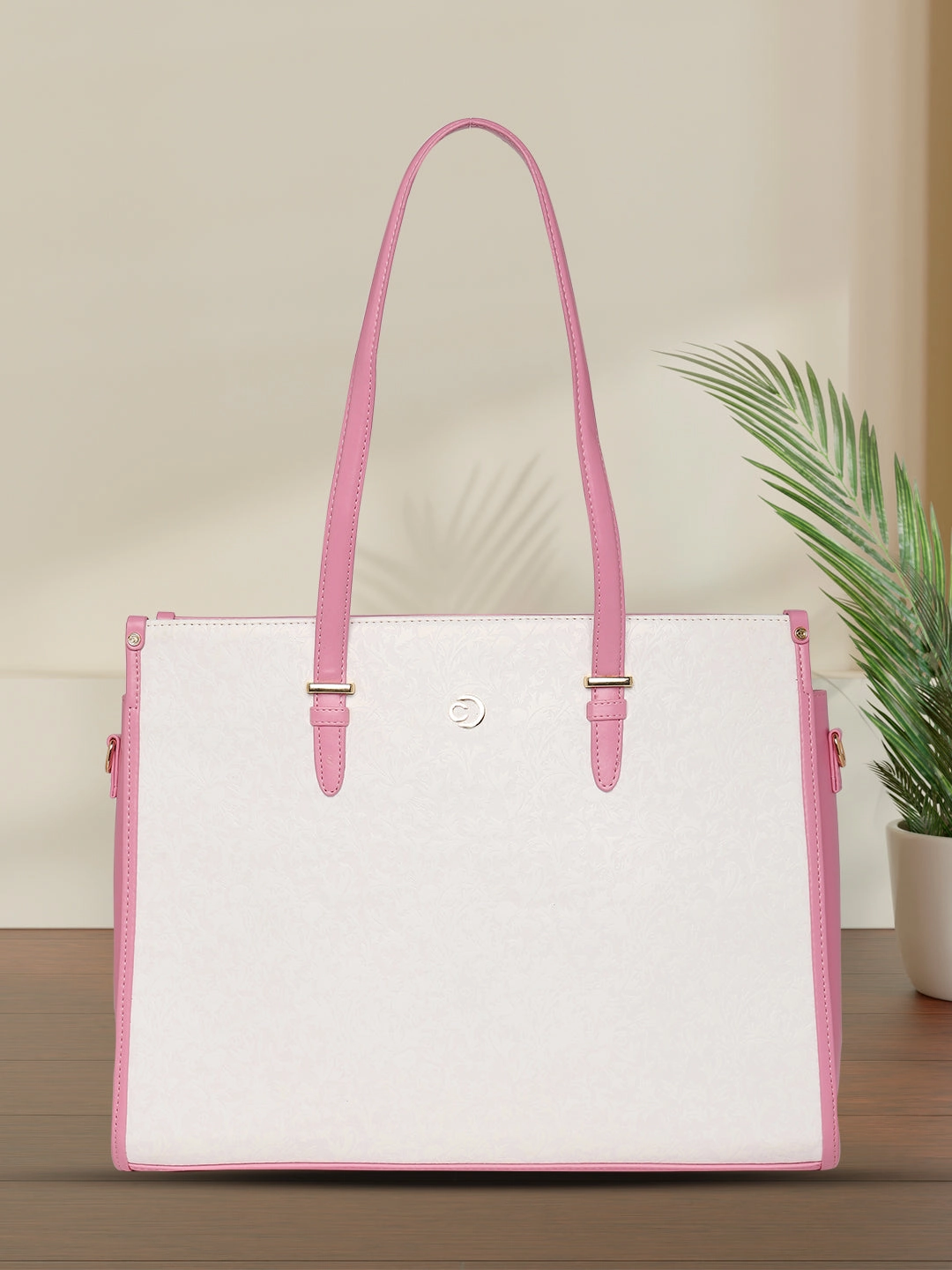 Caprese Aurora Large Pink Laptop Tote Bag