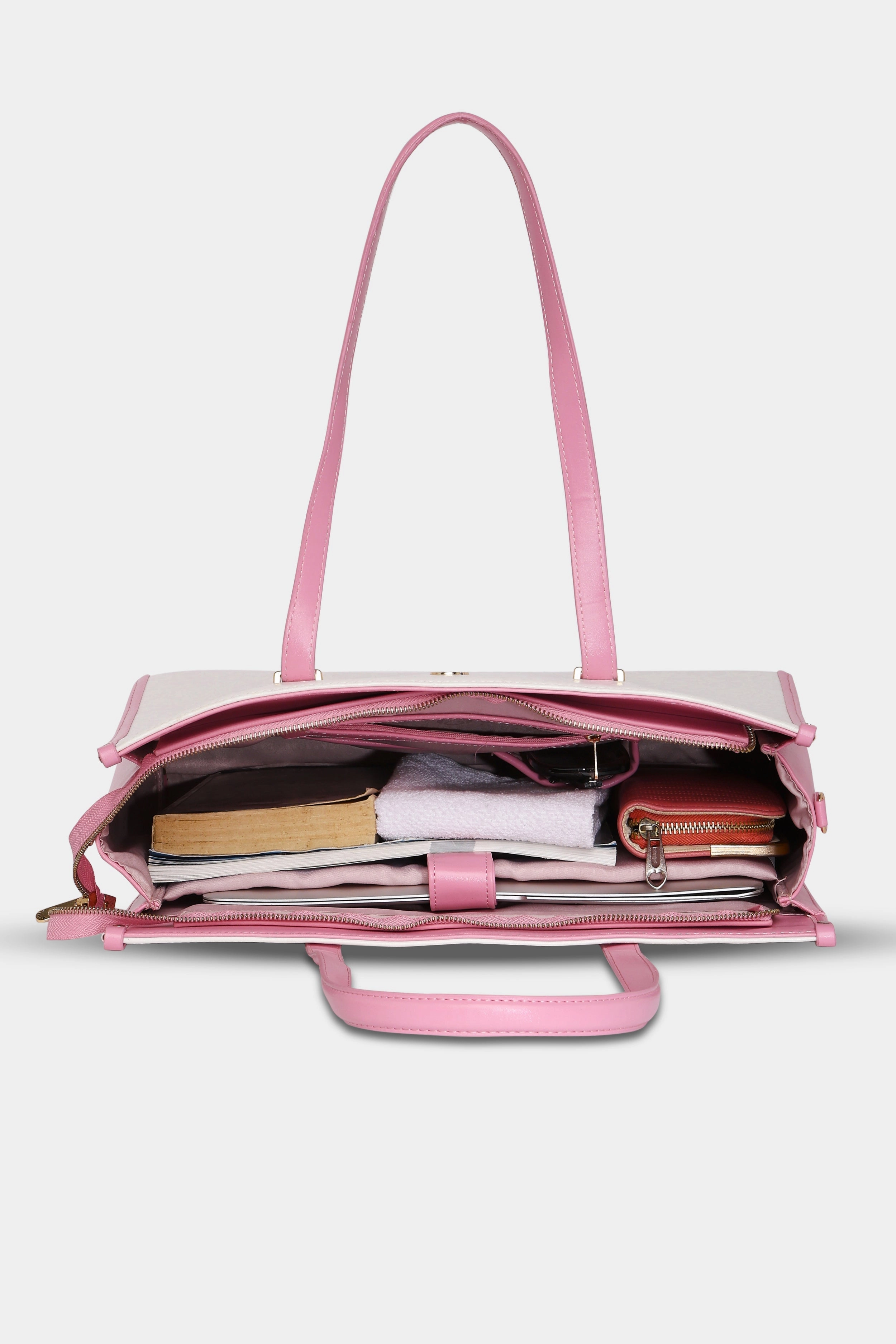 Caprese Aurora Large Pink Laptop Tote Bag