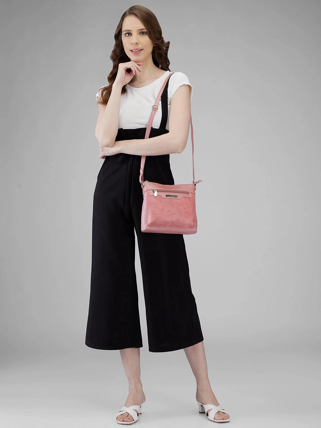 Caprese Austen Medium Misty Rose Sling Bag