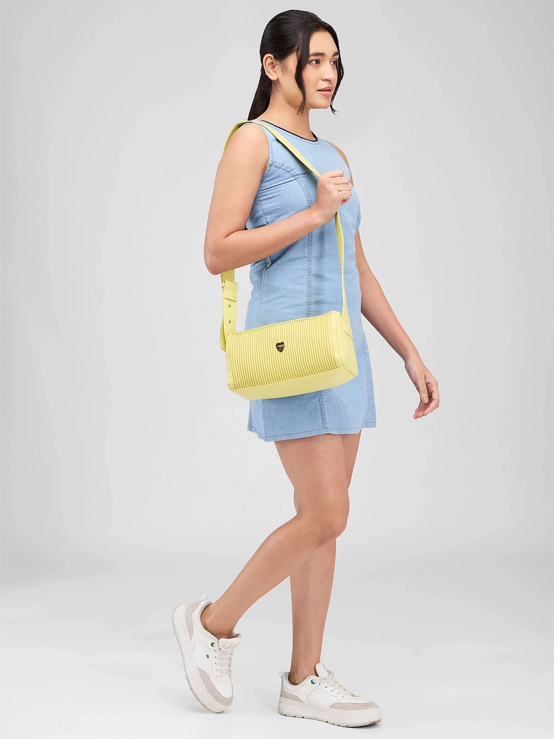 Caprese Ava Medium Lemon Yellow Sling Bag