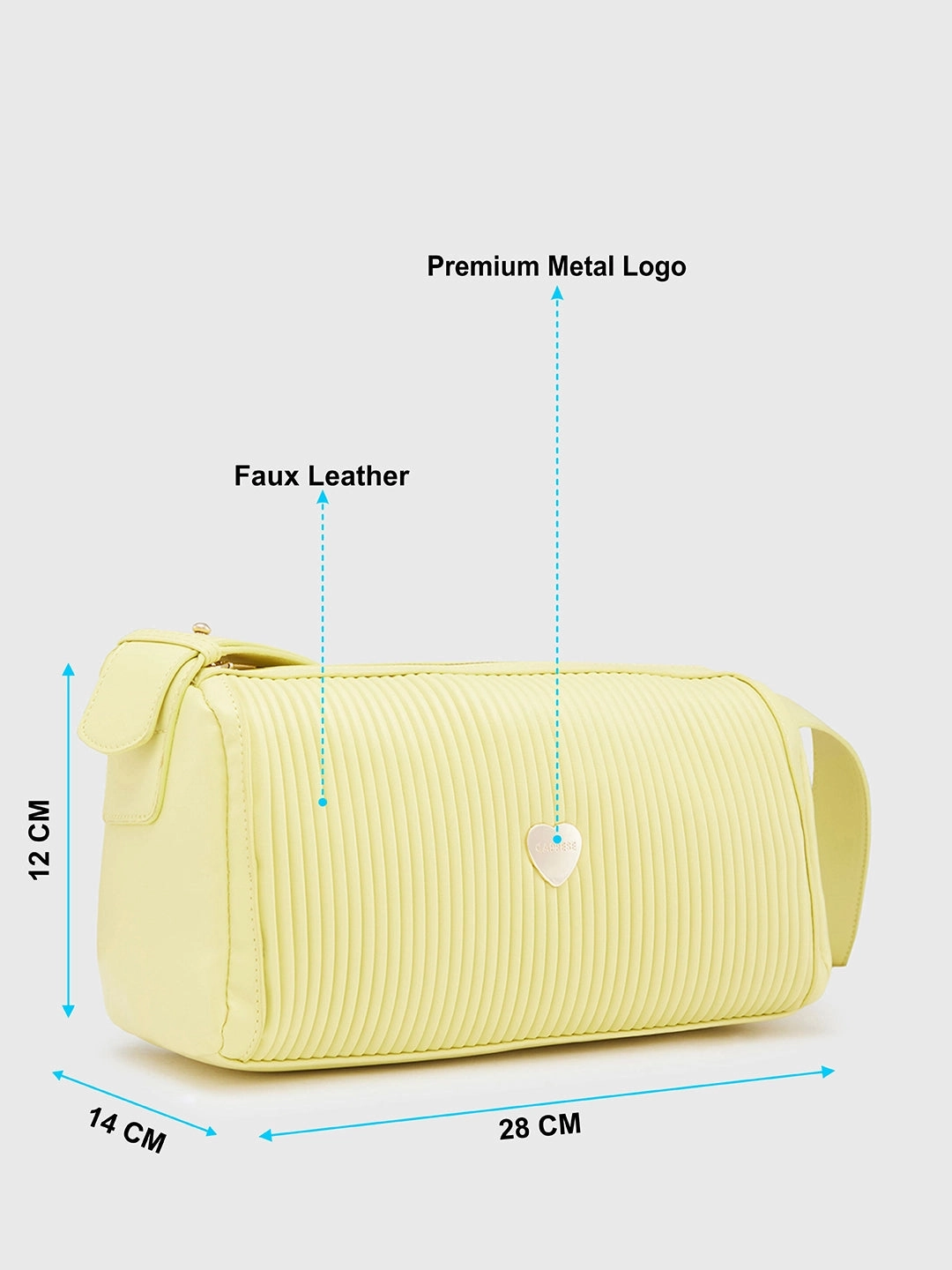 Caprese Ava Medium Lemon Yellow Sling Bag