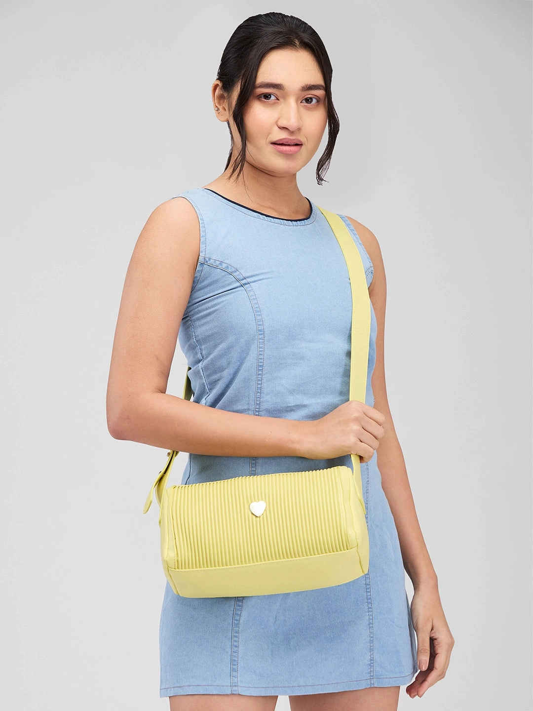 Caprese Ava Medium Lemon Yellow Sling Bag