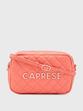 Caprese Ava Small Coral Sling Bag