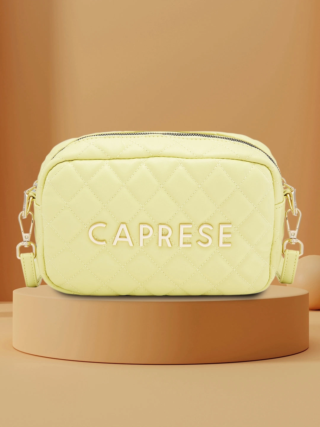 Caprese Ava Small Lemon Yellow Sling Bag