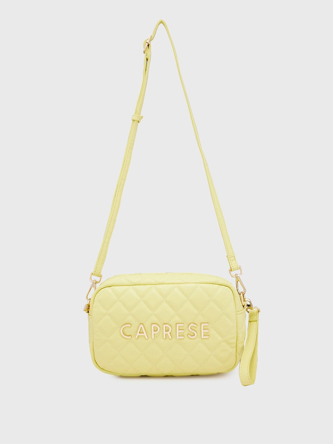 Caprese Ava Small Lemon Yellow Sling Bag