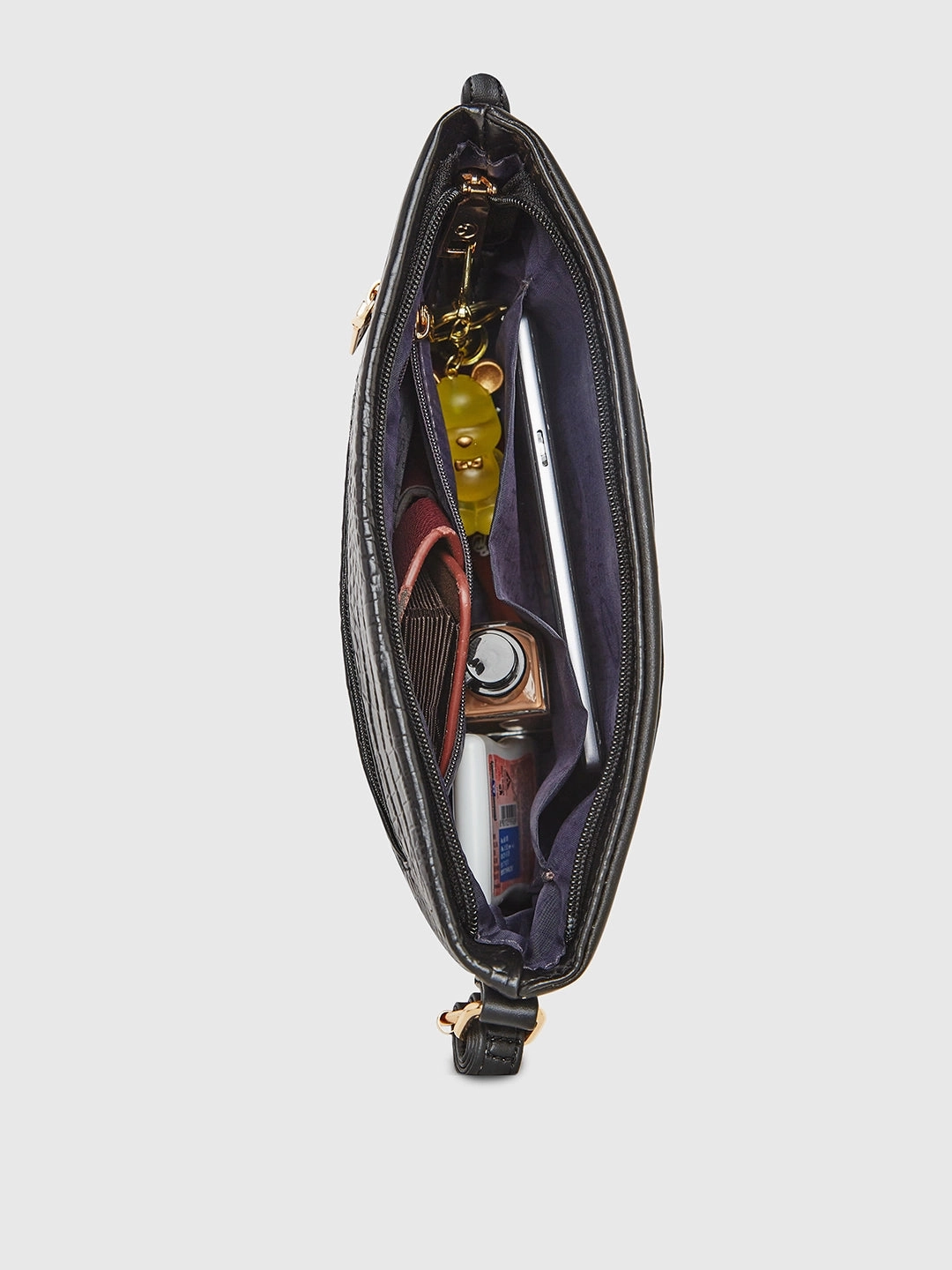 Caprese Azzura Medium Black Sling Bag