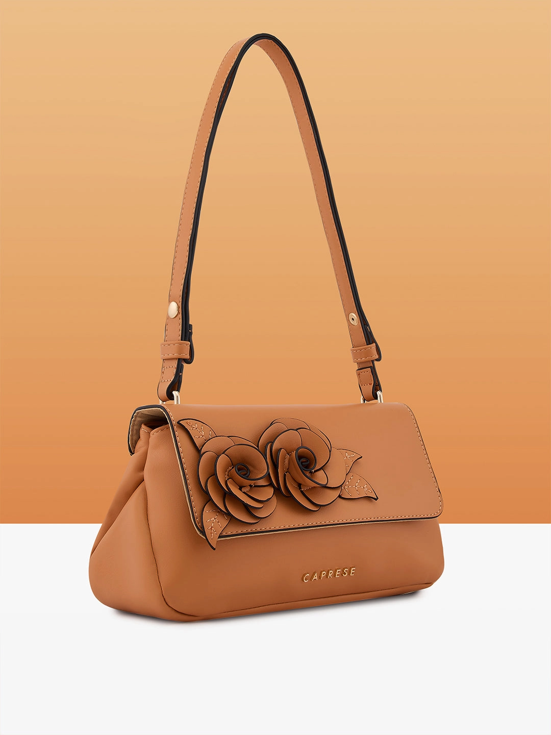 Caprese Bloom Medium Apricot Sling Bag