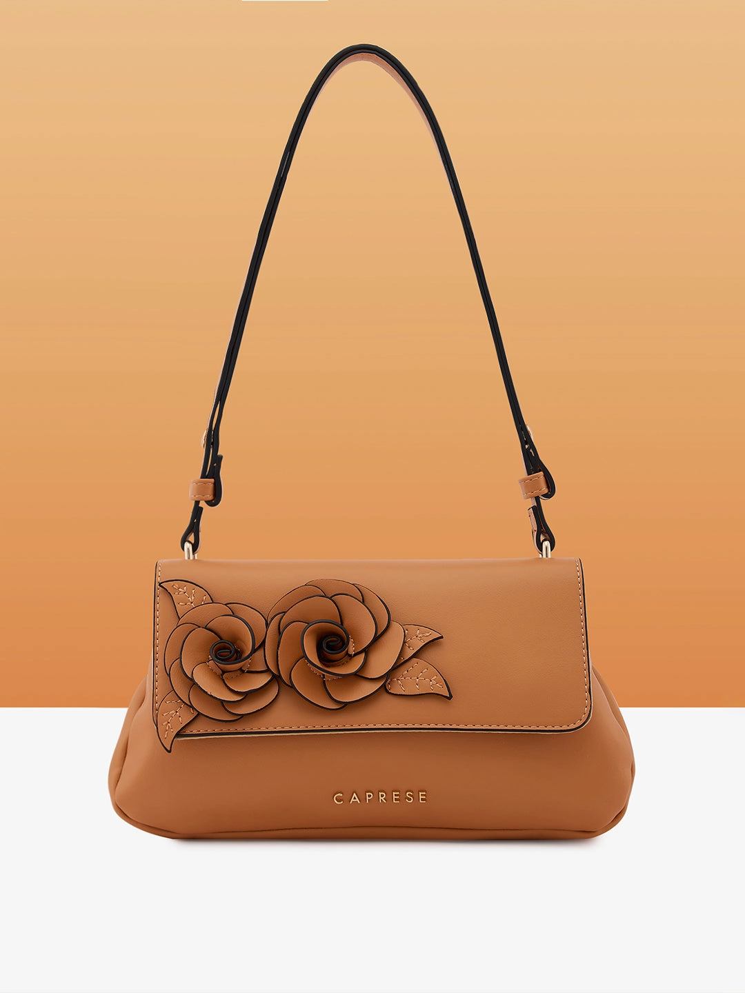 Caprese Bloom Medium Apricot Sling Bag