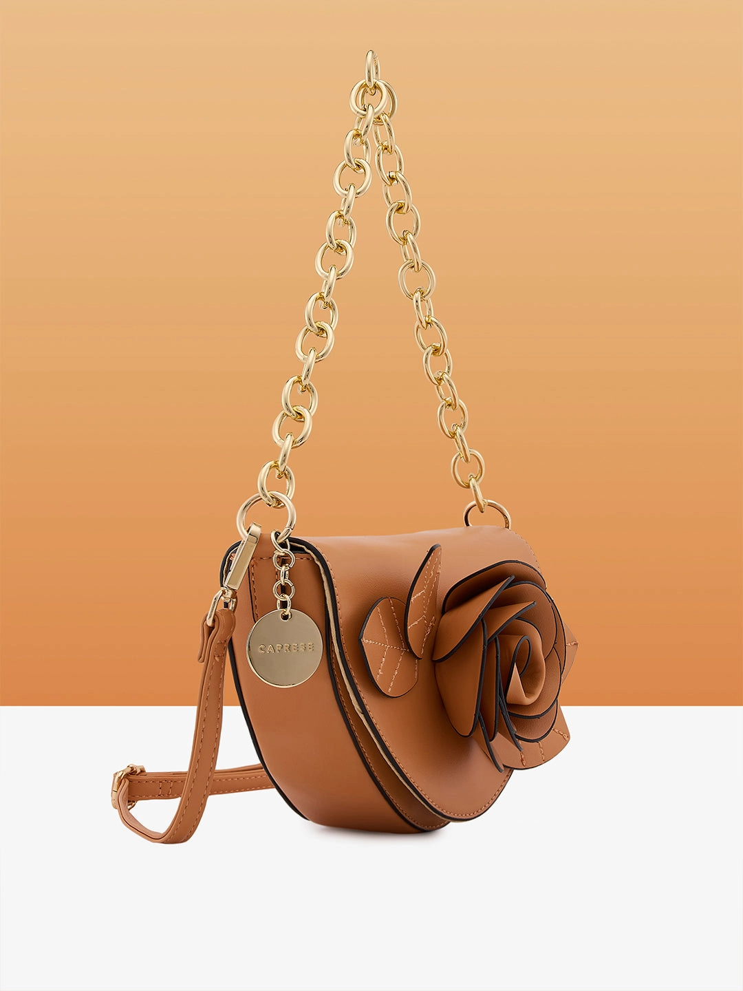 Caprese Bloom Small Apricot Sling Bag