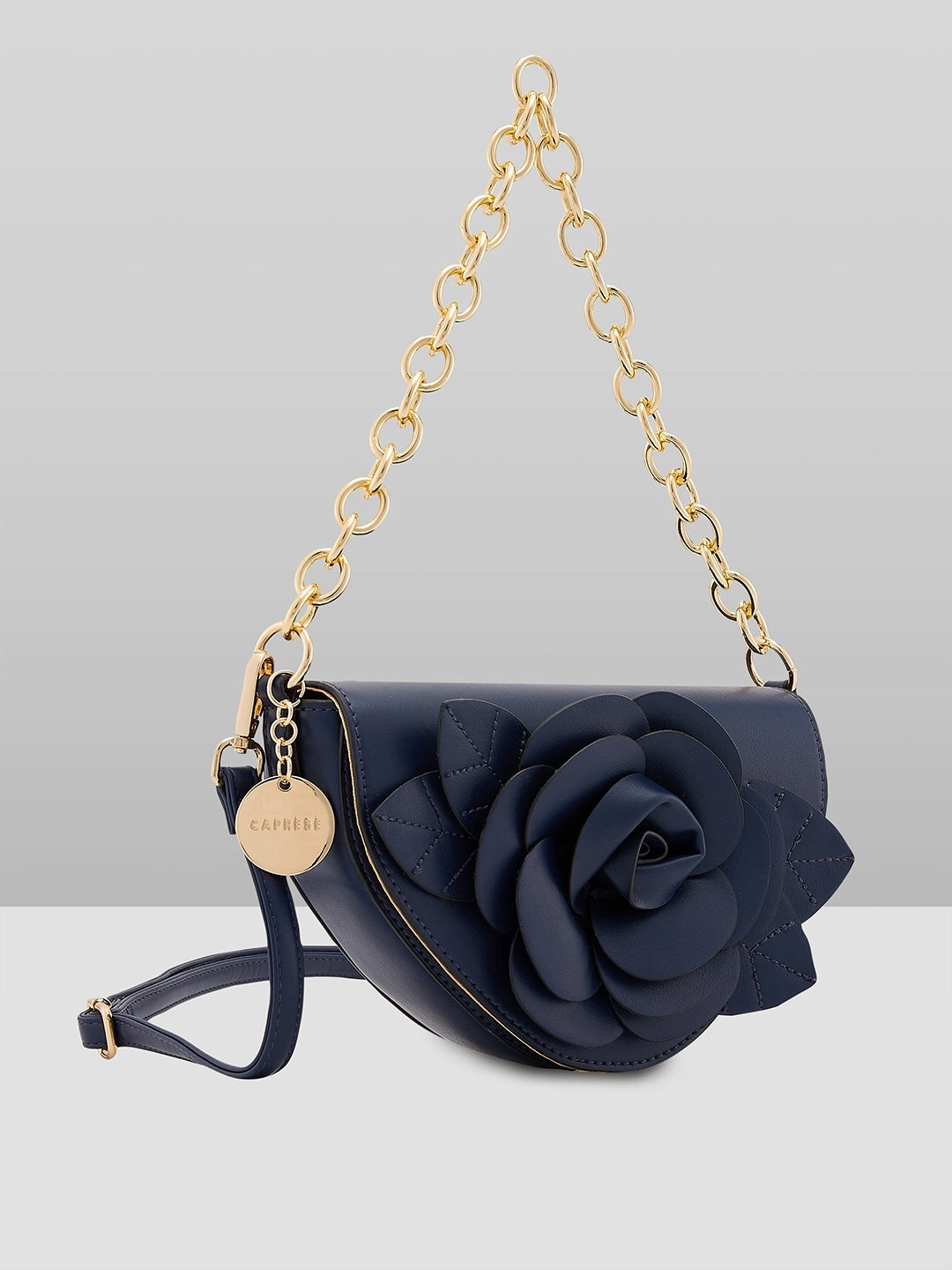 Caprese Bloom Small Navy Sling Bag