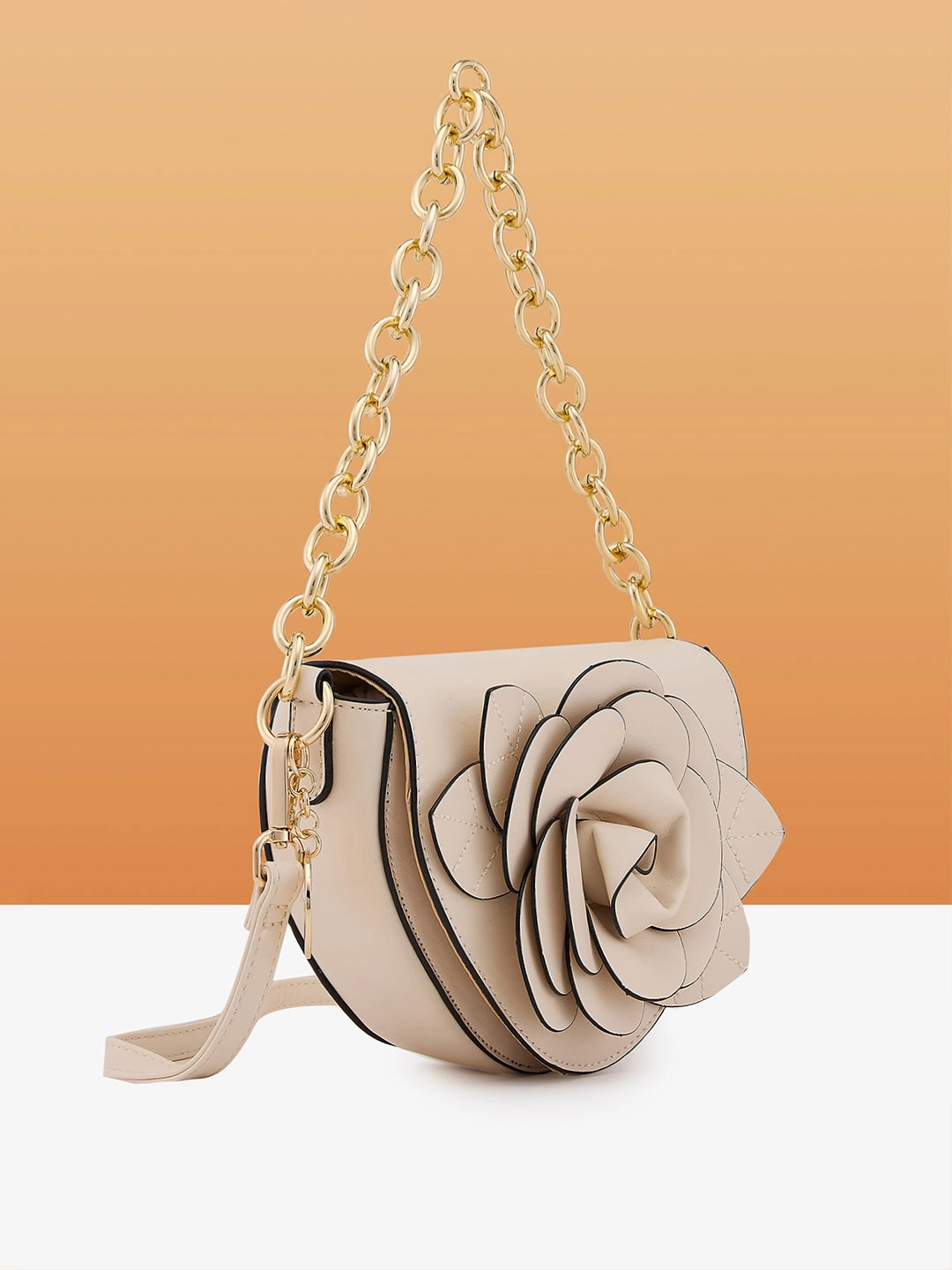 Caprese Bloom Small Off White Sling Bag