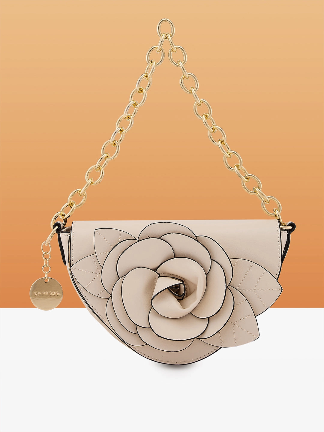 Caprese Bloom Small Off White Sling Bag