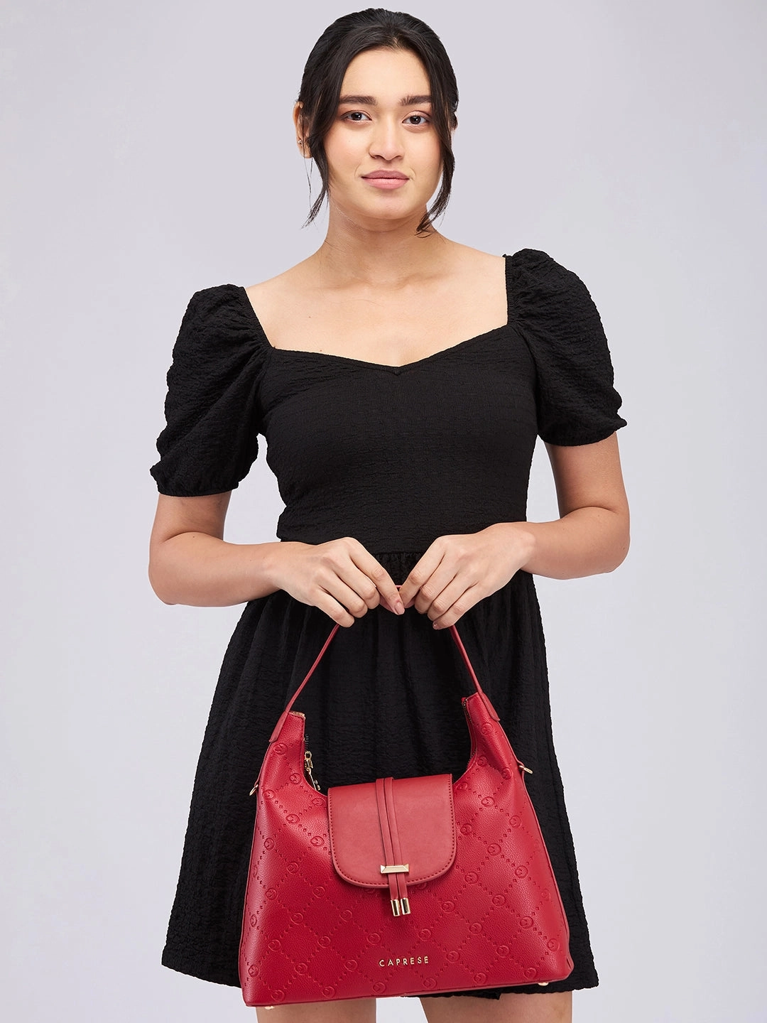 Caprese Brianna Medium Red Hobo Bag