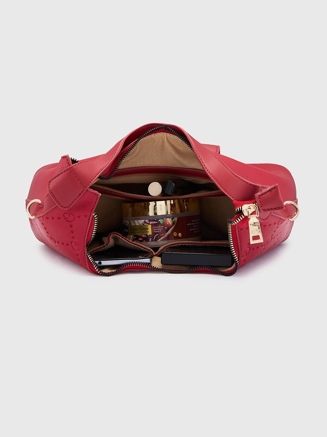 Caprese Brianna Medium Red Hobo Bag