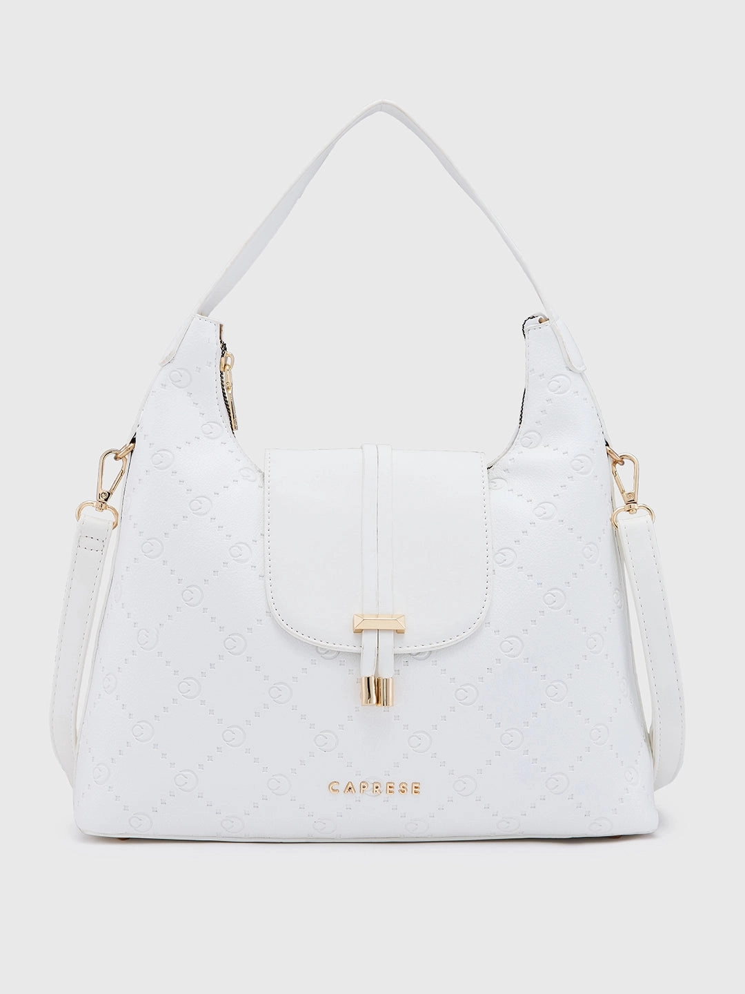 Caprese Brianna Medium White Hobo Bag