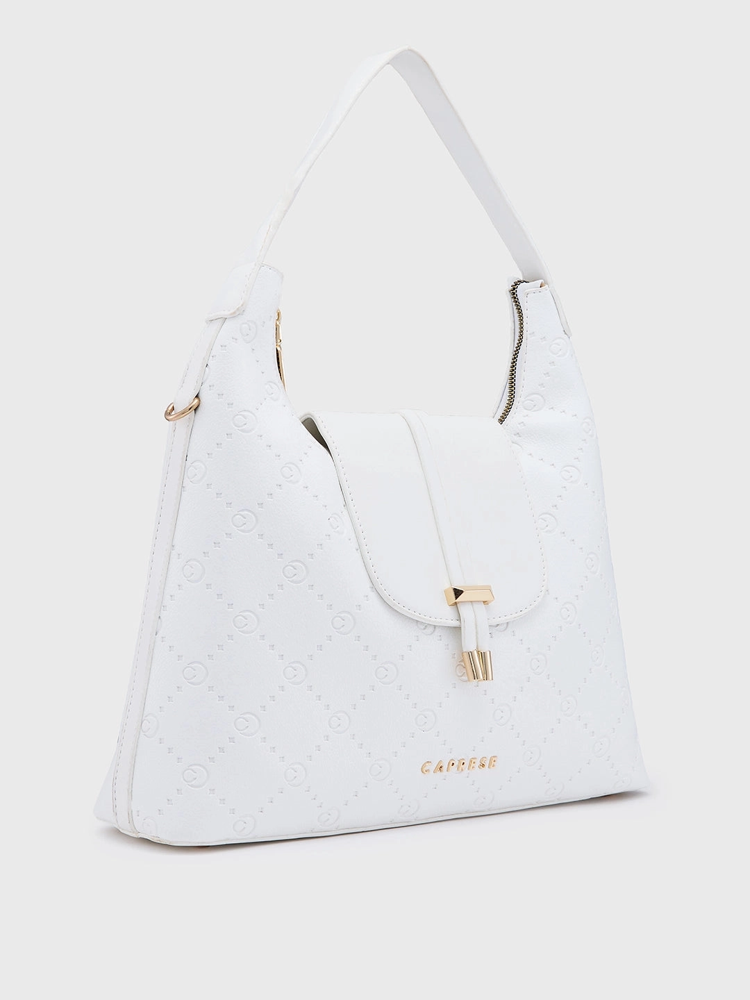 Caprese Brianna Medium White Hobo Bag
