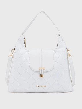Caprese Brianna Medium White Hobo Bag