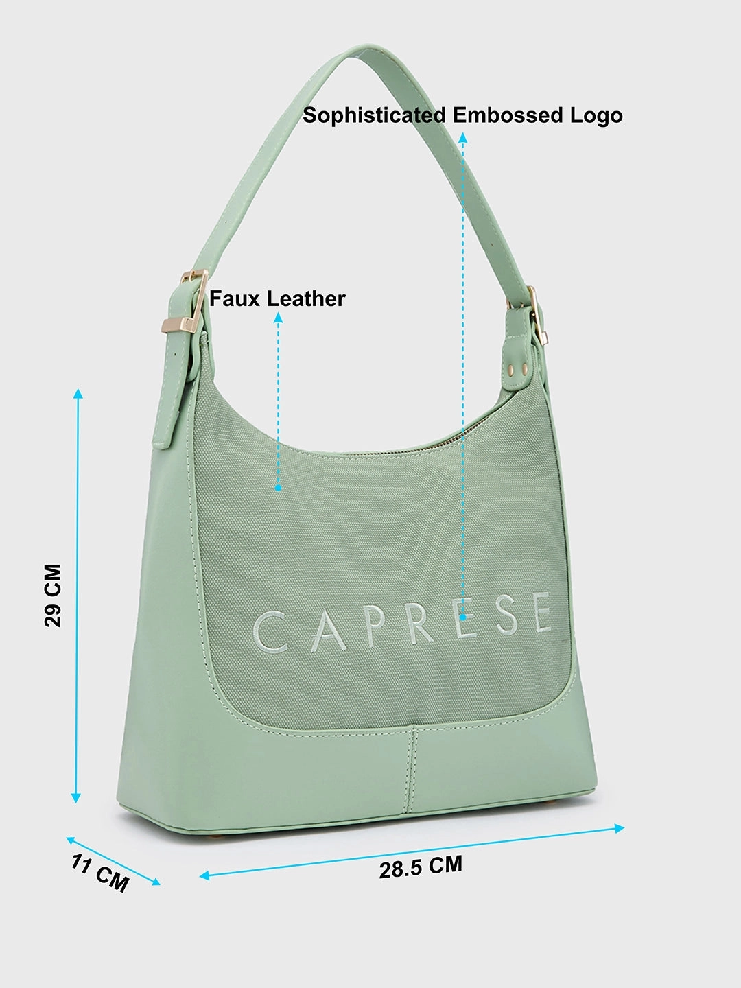 Caprese Brooklyn Medium Green Hobo Bag