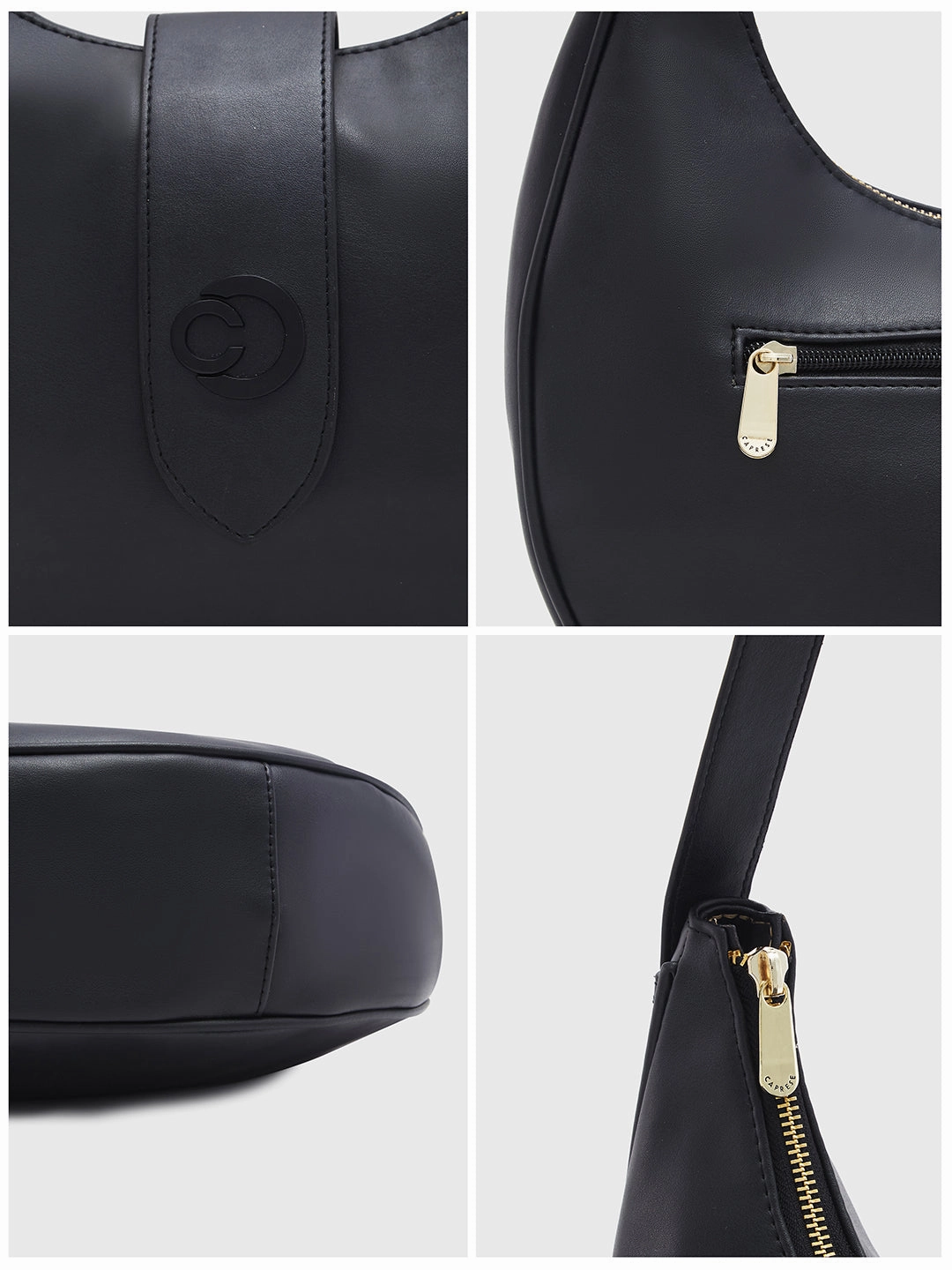 Caprese Celia Large  Black Crossbody Bag
