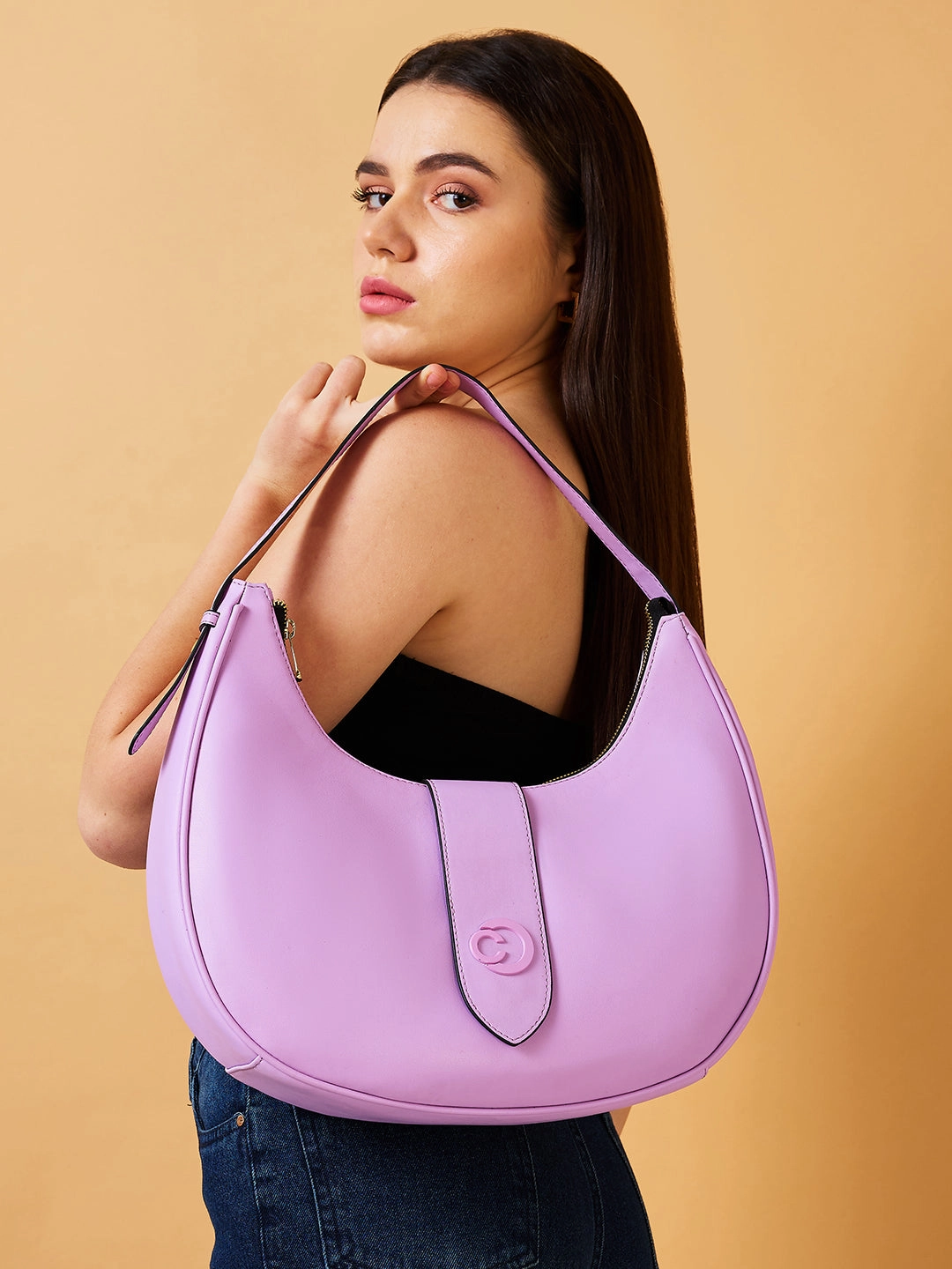 Caprese Celia Large  Mauve Hobo Bag