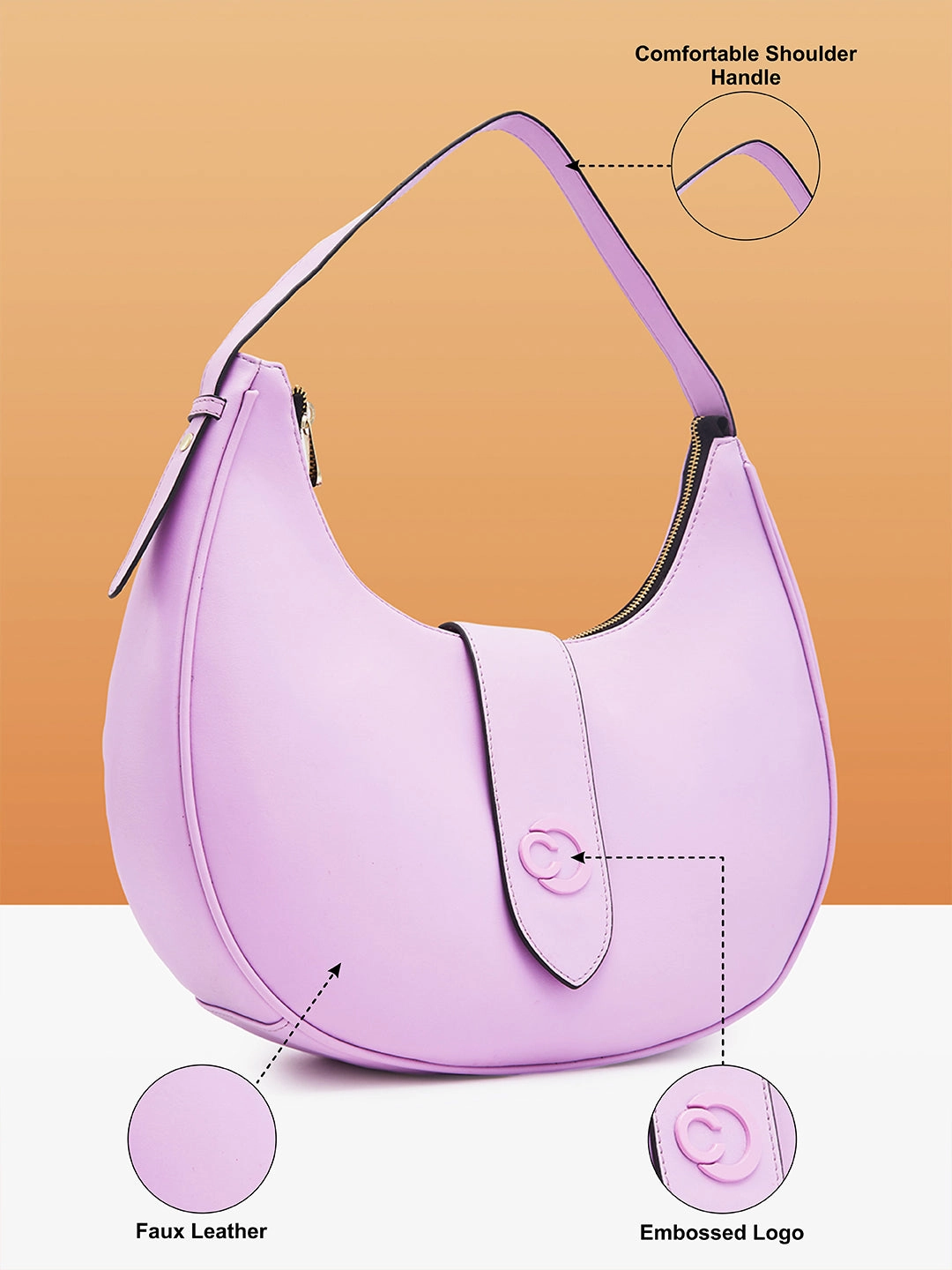 Caprese Celia Large  Mauve Hobo Bag