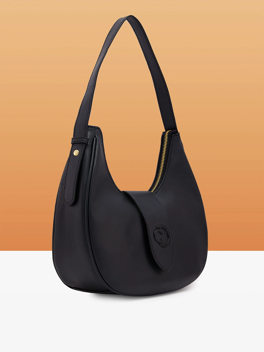 Caprese Celia Small Black Hobo Bag