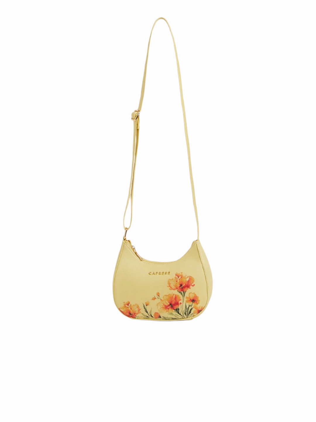Caprese Chloe Small Yellow Sling Bag