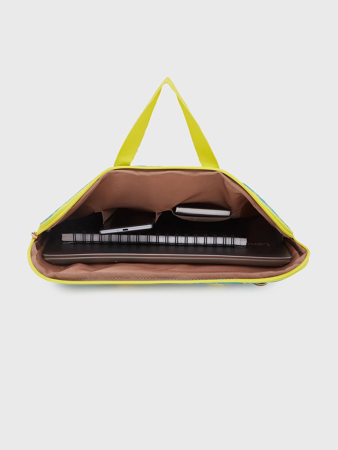 Caprese Chrysan Large Light Blue Laptop Bag