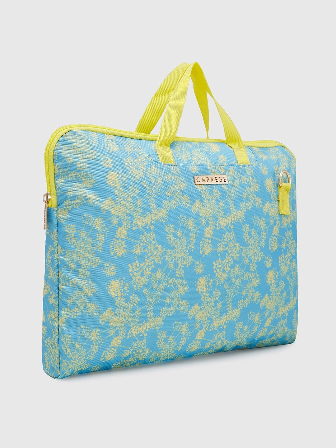 Caprese Chrysan Large Light Blue Laptop Bag