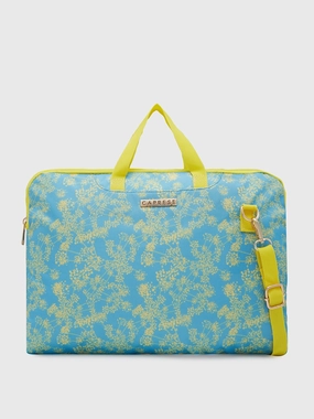 Caprese Chrysan Large Light Blue Laptop Bag